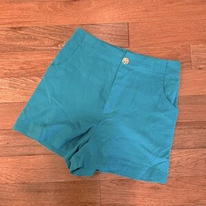 House of Harlow teal high rise Shorts